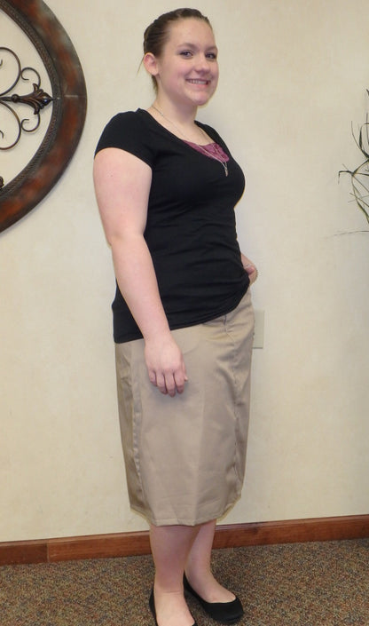 School uniform skirt side view