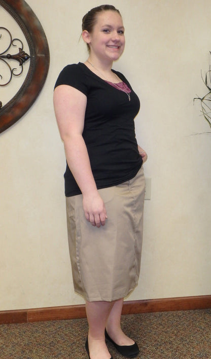 School uniform skirt side view