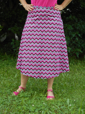 skirt pink and black chevron zigzag print