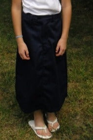 long twill navy school uniform skirt 