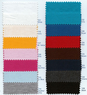 Interlock knit color chart