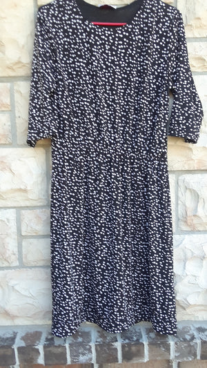 black and white polka dot  dress-medium