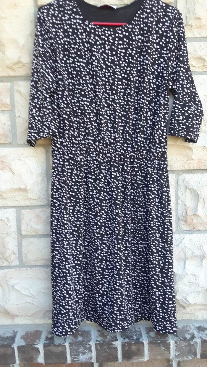 black and white polka dot  dress-medium