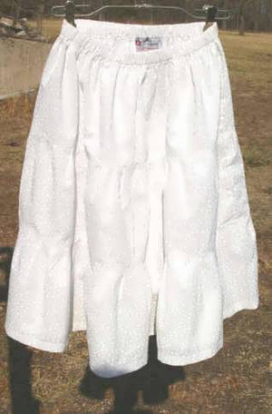 Prairie Skirt - White With Little White Flowers