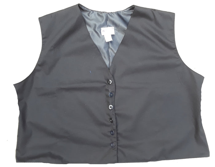 Modest Twill Uniform Vest -black 3XL and 4XL