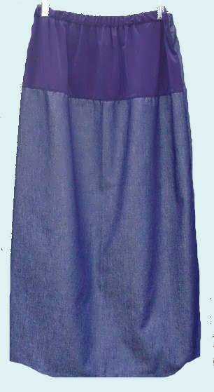 PATTERN for Long Maternity Skirt With Back Slit