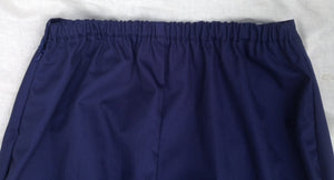 Pleated School Uniform Skirt with back elastic-navy gaberdine-Size 10
