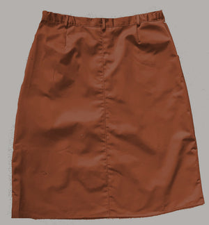 Adult Long Twill Uniform Skirt Chocolate Brown Size 18